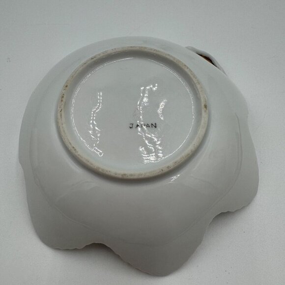 Gold Gilt ANDREA Lotus Flower Trinket, Candy, Nut Dish. Butterfly, Scarab Beetle - Picture 6 of 11